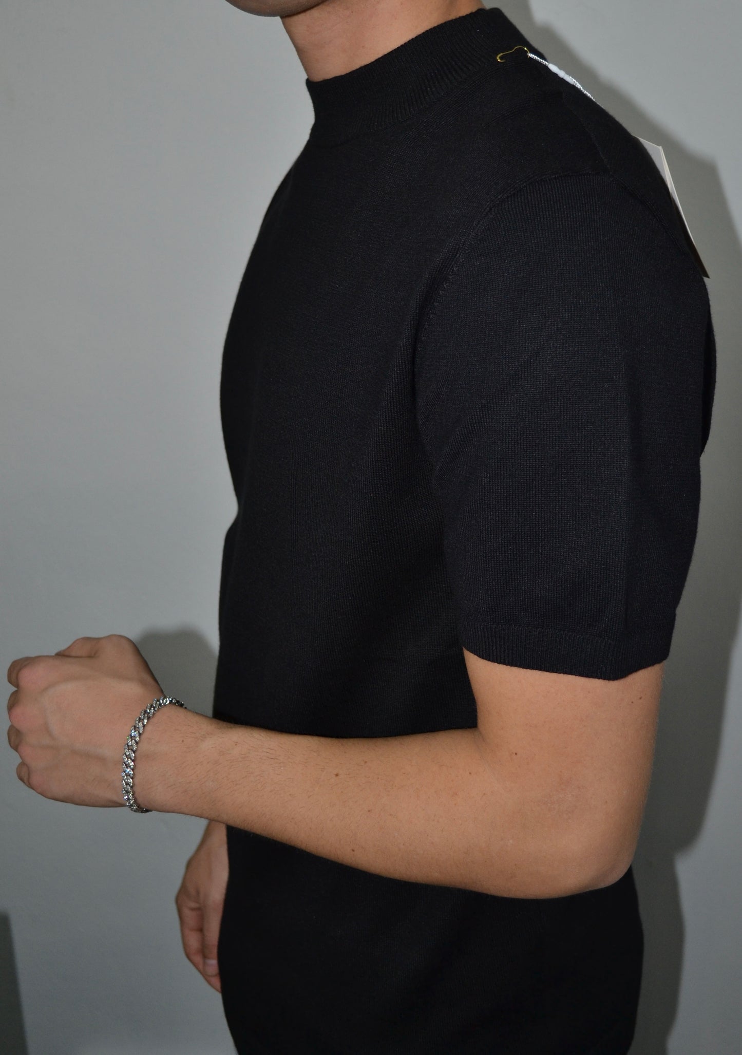 T-shirt in maglia nera