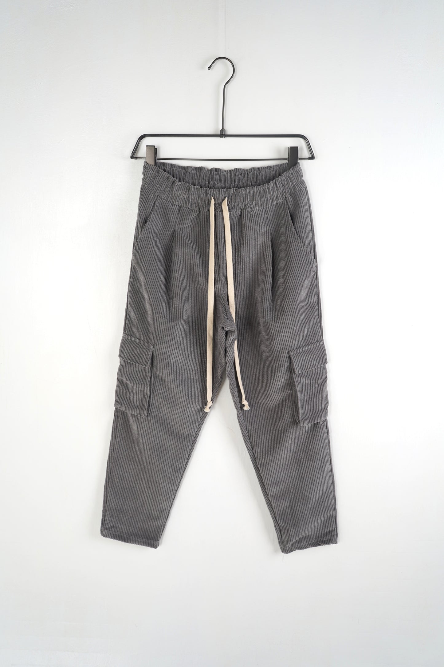 Pantalone Grigio a Coste